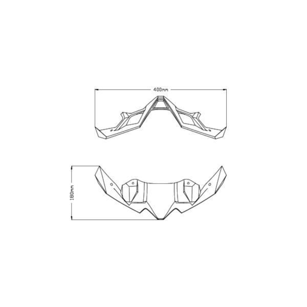 Puig Puig front downforce wings | carbon look | kawasaki z 900 2020>2024